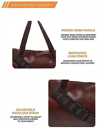 Generic faux leather 30 Cms Duffle Bag(Duffle Bag for Men  Women_Brown)-thumb3