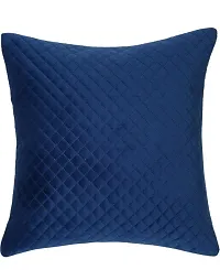 WEAVERLY Holland Velvet Diamond Quilted Cushion Covers 16 x 16 Inch Royal Blue Color with Zipper Pack of 5-thumb2