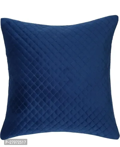 WEAVERLY Holland Velvet Diamond Quilted Cushion Covers 16 x 16 Inch Royal Blue Color with Zipper Pack of 5-thumb3