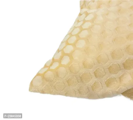 WEAVERLY Honey Comb Pattern Velvet Cushion Covers 16 x 16 Inch Cream Color with Zipper Pack of 5-thumb2