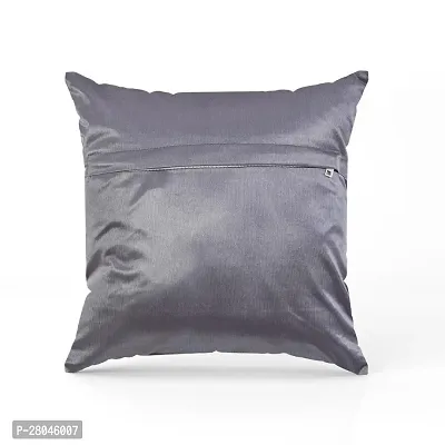 WEAVERLY Diamond Barfi Pattern Velvet Cushion Covers 16 x 16 Inch GREY Color with Zipper Pack of 5-thumb3