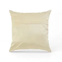 WEAVERLY Diamond Barfi Pattern Velvet Cushion Covers 16 x 16 Inch CREAM Color with Zipper Pack of 5-thumb2