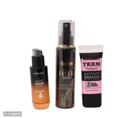 Makeup Fixer Spray, Primer, Face Serum Combo Pack Of 3-thumb0