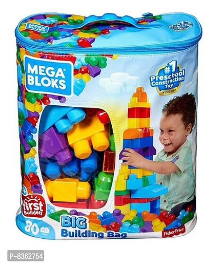 Stylish Fancy Trendy Top Big Blocks Bag Packing, 60 Pcs Best Gift Toy, Block Game For Kids-thumb0