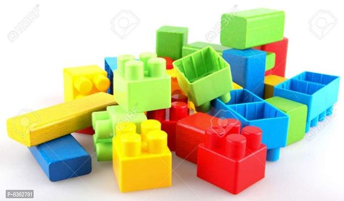 Stylish Fancy Trendy Lush Small Blocks 55 Pcs, Bag Packing, Best Gift Toy, Block Game For Kids-thumb0