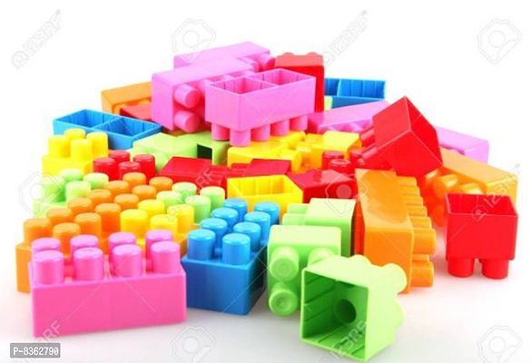 Stylish Fancy Trendy Lush Small Blocks 55 Pcs, Bag Packing, Best Gift Toy, Block Game For Kids And Children-thumb0