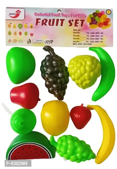 Stylish Fancy Trendy Set Of 11 Kitchen Fruit Set ,Cool Best Realistic Play Toy Set,Toys For Educational Plastic Material