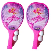 Stylish Fancy Trendy This Is Set Of 1 Table Tennis Badminton Plastic Racquet Set With 2 Balls And 2 Racquet- Multi Color-thumb2