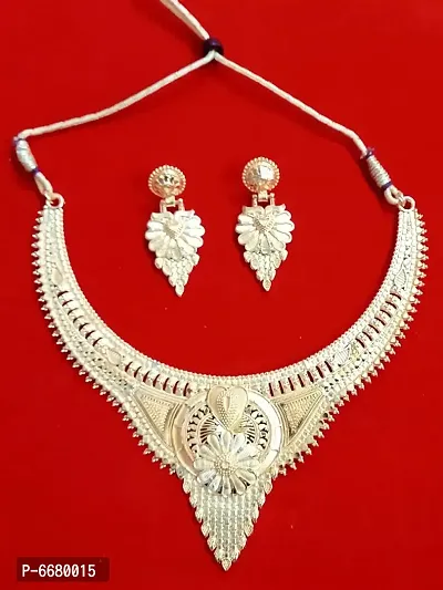 Gorgeous Fusion gold plated beautiful stylish Necklace Jewellery Set-thumb2