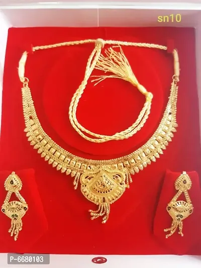 Gold Plated Brass Traditional Jewellery Set-thumb0