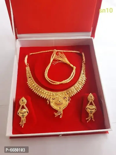 Gold Plated Brass Traditional Jewellery Set-thumb3