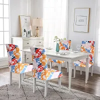 Elastic Stretchable Dining Chair Cover Universal Protective Slipcover Pack of 6 Pcs (Digital Printed)-thumb1