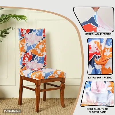 Elastic Stretchable Dining Chair Cover Universal Protective Slipcover Pack of 6 Pcs (Digital Printed)-thumb5