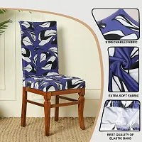 Floral Printed Stretchable Dining Chair Cover Universal Protective Slipcover Pack of 6 Pcs-thumb2