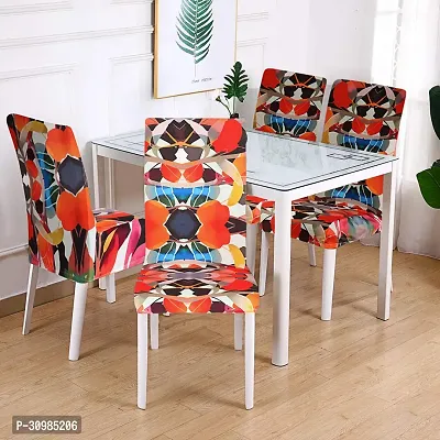 abstract Printed Stretchable Dining Chair Cover Universal Protective Slipcover Pack of 6 Pcs-thumb4