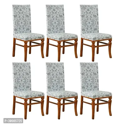 Attractive Chair Cover Floral Printed Stretchable Dining Chair Covers (Set-6)