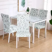 Attractive Chair Cover Floral Printed Stretchable Dining Chair Covers (Set-6)-thumb1