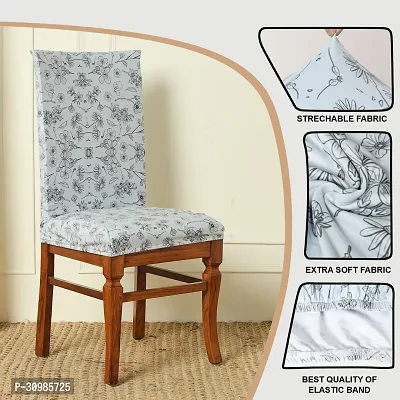 Attractive Chair Cover Floral Printed Stretchable Dining Chair Covers (Set-6)-thumb4