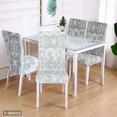 Floral Printed Elastic Stretchable Dining Chair Cover Universal Protective Slipcover Set 6 Pcs-thumb2