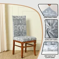 Floral Printed Elastic Stretchable Dining Chair Cover Universal Protective Slipcover Set 6 Pcs-thumb3