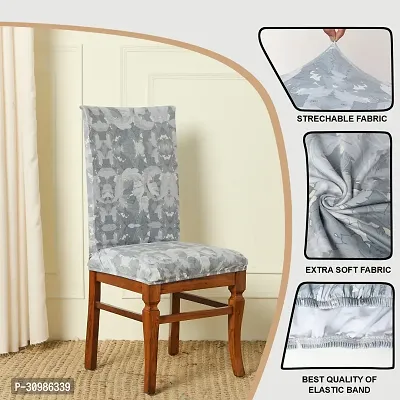 Floral Printed Elastic Stretchable Dining Chair Cover Universal Protective Slipcover Set 6 Pcs-thumb4