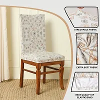 Attractive Chair Cover Elastic Floral Printed Stretchable Dining Chair Covers (Set-6)-thumb3