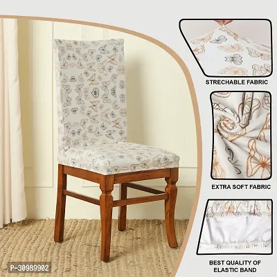 Attractive Chair Cover Elastic Floral Printed Stretchable Dining Chair Covers (Set-6)-thumb4