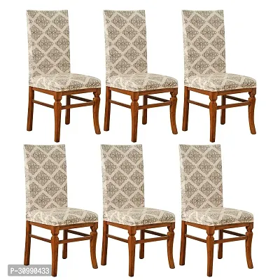 Attractive Chair Cover Elastic abstract Printed Stretchable Dining Chair Covers (Set-6)