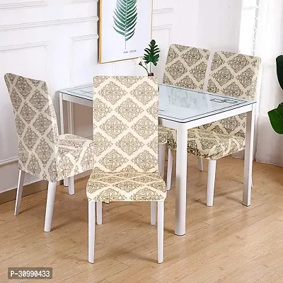 Attractive Chair Cover Elastic abstract Printed Stretchable Dining Chair Covers (Set-6)-thumb2