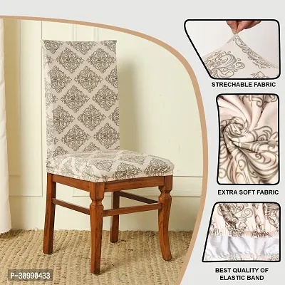 Attractive Chair Cover Elastic abstract Printed Stretchable Dining Chair Covers (Set-6)-thumb5