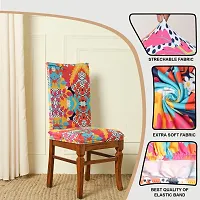 Slipcovers Elastic Digital Printed Stretchable Dining Chair Covers Set of 4-thumb4