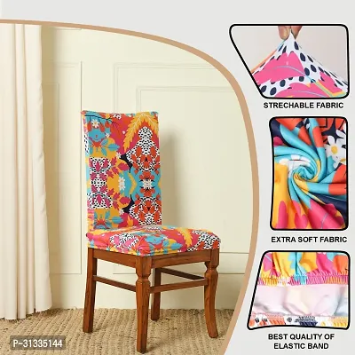 Slipcovers Elastic Digital Printed Stretchable Dining Chair Covers Set of 4-thumb5