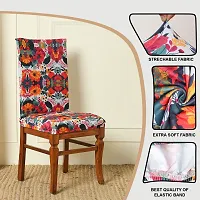 Slipcovers Elastic Digital Printed Stretchable Dining Chair Covers Set of 4 (Multicolor)-thumb1