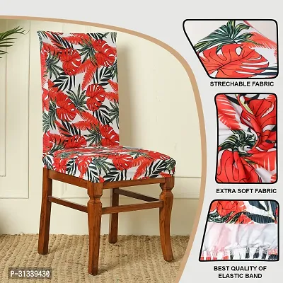 Slipcovers Elastic Digital Printed Stretchable Dining Chair Covers Set of 4 (Multicolor)-thumb4