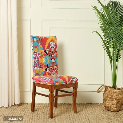 Chair cover for dining chair digital printed stretchable pack of 4-thumb4