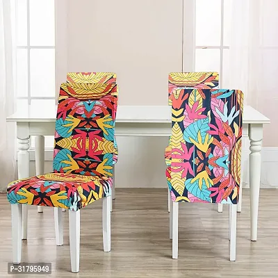 Slipcovers Elastic Digital Printed Stretchable Dining Chair Covers Set of 2 (Multicolor)-thumb2