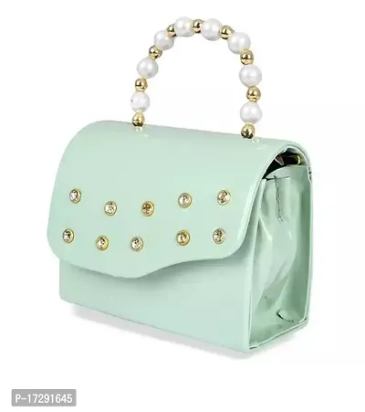 Stylish Green PU  Sling Bag For Women-thumb0