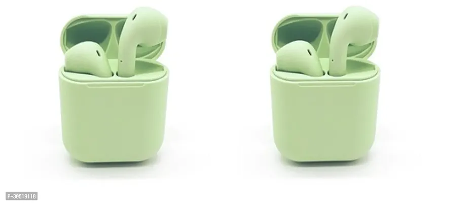 Stylish Green In-ear Bluetooth Wireless Headphones With Microphone Pack of 2