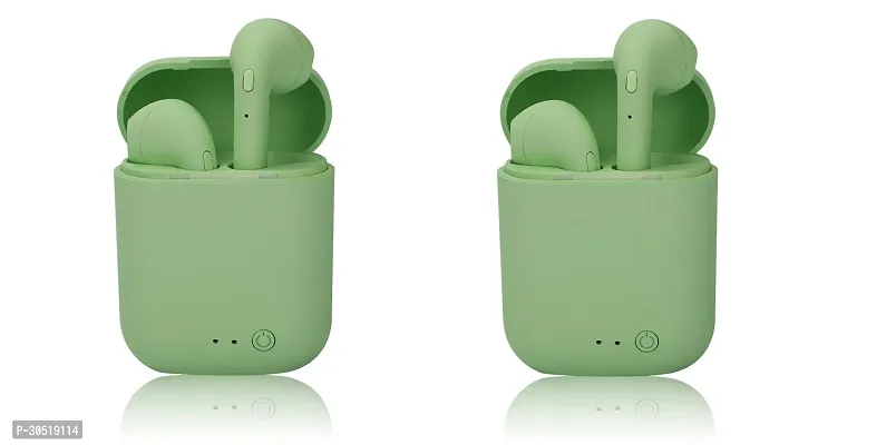 Stylish Green In-ear Bluetooth Wireless Headphones With Microphone Pack of 2