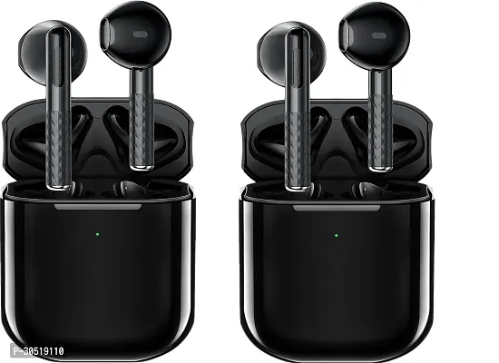 Stylish Black In-ear Bluetooth Wireless Headphones With Microphone Pack of 2-thumb0