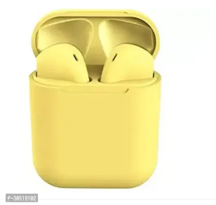 Stylish Yellow In-ear Bluetooth Wireless Headphones With Microphone