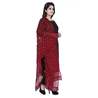 TVESA Women's Embroidered Chiffon Dupatta (roshni-d1_Maroon_Free Size)-thumb2