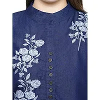 jyoti Women's Cotton Regular Kurta (Women Kurtis Dark Green XXL_Navy Blue_Medium)-thumb3