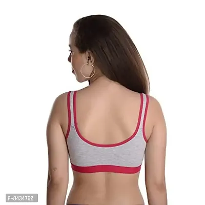 Jyoti Sonia Collection primeum Quality Women&rsquo;s Cotton Lycra Molded Cup|Sports Bra|Gym Bra|Yoga Bra|Running Bra|Sports Bra|Sports Bra for Women for Gym|Sports Bra for Girls Set of 3-thumb2