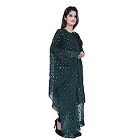 TVESA Women's Embroidered Chiffon Dupatta (roshni-d1_Dark Green_Free Size)-thumb2