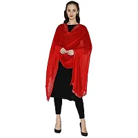 Jyoti Women's Chiffon Dupatta (Sc-143,Red,2.20Mtr.)-thumb3