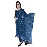 TVESA Women's Embroidered Chiffon Dupatta (roshni-d1_Peacock_Free Size)-thumb2