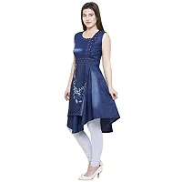 Jyoti Women's Cotton Regular Kurta (sc-141_Blue Denim_X-Large)-thumb1
