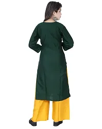 TVESA Womens Fancy Neck Hand embroiedary Cotton Silk Kurti for Ladies/Girls-thumb1