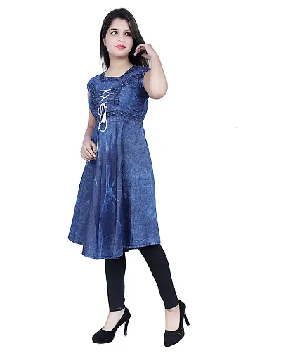 TVESA Womens Fancy Frock Style Flared Kurti